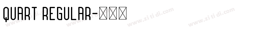 Quart Regular字体转换